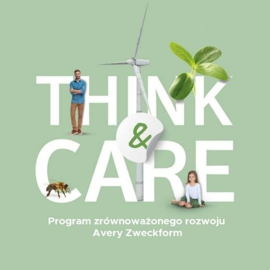 Banner verde cu cuvintele Think&Care