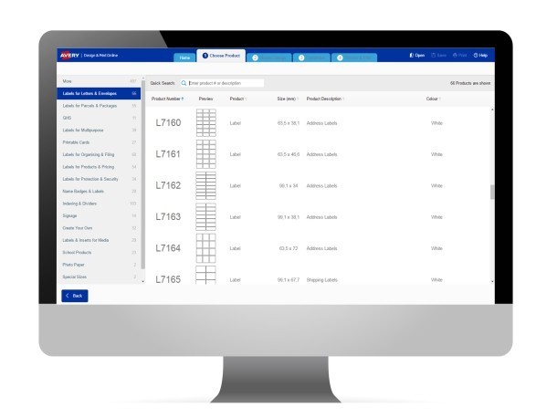 Găsiți produsul dvs. Avery