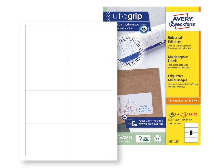 Special conceput pentru produsele Avery Zweckform