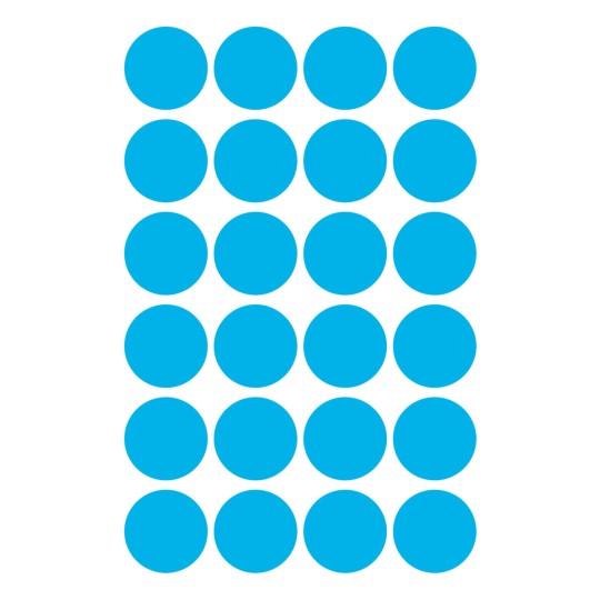 Reprezentare foaie individuală, articol: 3005, puncte de marcare, format: ⌀ 18 mm, 24 puncte de marcare/foaie?