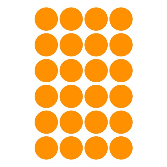 Imagine foaie individuală, Articol: 3173, Puncte de marcare, Format: ⌀ 18 mm, 24 puncte de marcare/foaie.