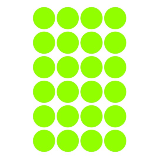 Ilustrație foaie individuală, articol: 3174, puncte de marcare, format: ⌀ 18 mm, 24 puncte de marcare/foaie?