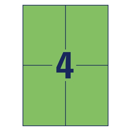 Desen de ștanțare foaie individuală A4, Articol: 3458, Etichete colorate, Format: 105 x 148 mm, 4 etichete/foaie?