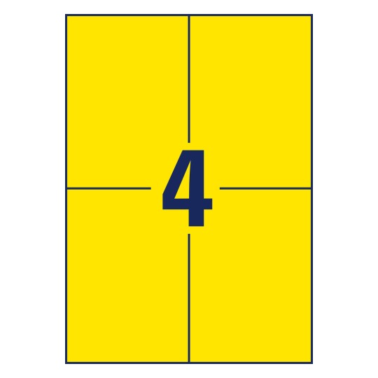 Desen de ștanțare foaie individuală A4, Articol: 3459, Etichete colorate, Format: 105 x 148 mm, 4 etichete/foaie?