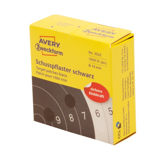 Imagine pachet: Avery Zweckform etichete de corectare și acoperire, Articol: 3522, Format: ⌀ 19 mm, Conținut: 1.000 etichete / 1 rolă, 1.000 etichete/rolă?