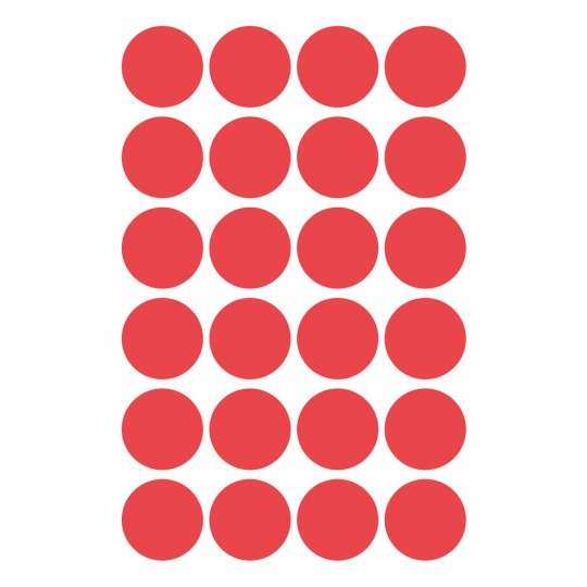 Imagine foaie individuală, articol: 3595, puncte de marcare, format: ⌀ 18 mm, 24 puncte de marcare/foaie?