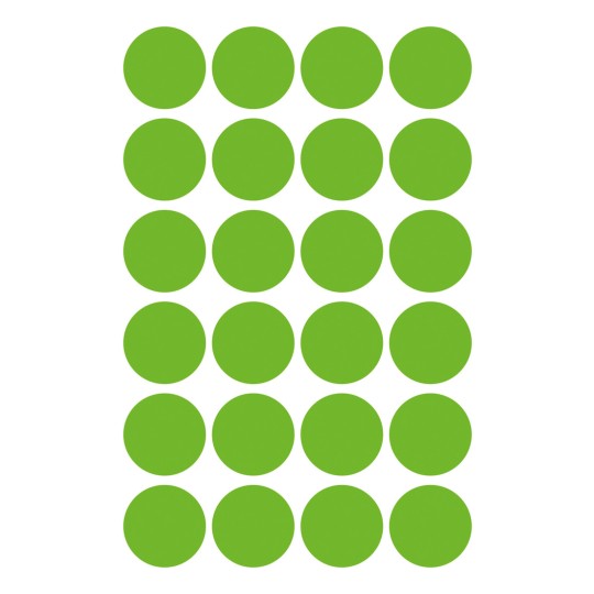 Ilustrație foaie individuală, Articol: 3597, Puncte de marcare, Format: ⌀ 18 mm, 24 puncte de marcare/foaie?