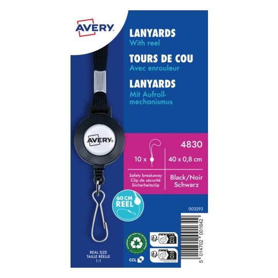 Imaginea produsului: Avery Zweckform, articol: 4830, bandă textilă cu mecanism de derulare, 8 x 400 mm, pachet mic, 10 bucăți?