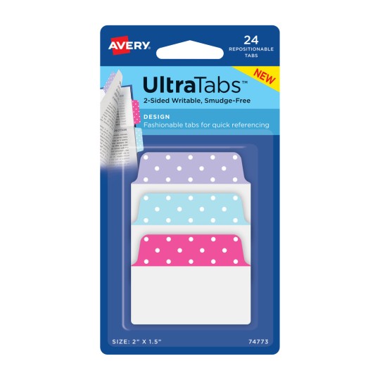 Imagine produs: Avery Zweckform, Articol: 74773, benzi adezive, 50,8 x 38,1 mm, pachet mic, 24 bucăți.