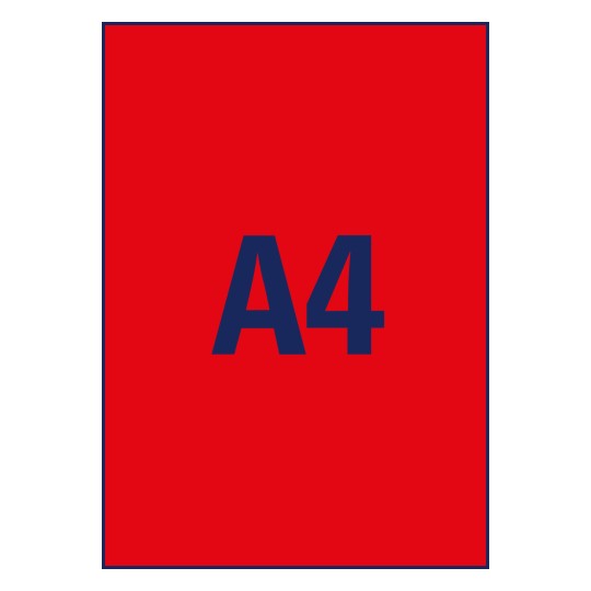 Desen de perforare pagină individuală A4, Articol: L6005-25, Etichete în culori speciale, Format: 210 x 297 mm, 1 etichetă/pagină.