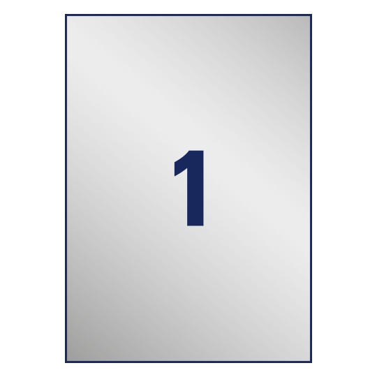 Desen de ștanțare, coală individuală A4, Articol: L6013-8, etichete pentru plăcuțe de identificare, format: 210 x 297 mm, 1 etichetă/coală.