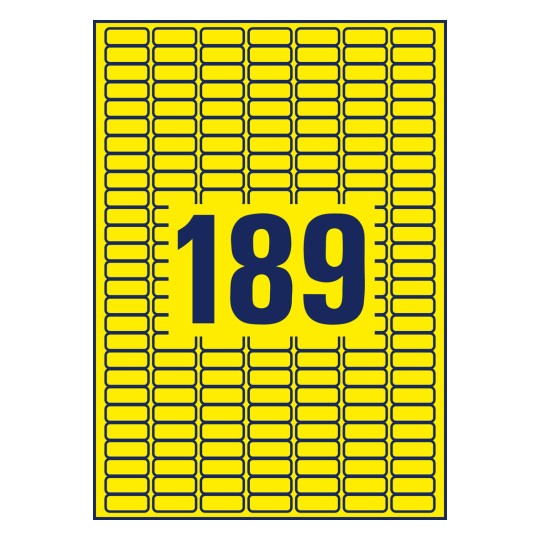 Desen perforat foaie individuală A4, Articol: L6037-20, Etichete colorate, detașabile, Format: 25,4 x 10 mm, 189 etichete/foaie?