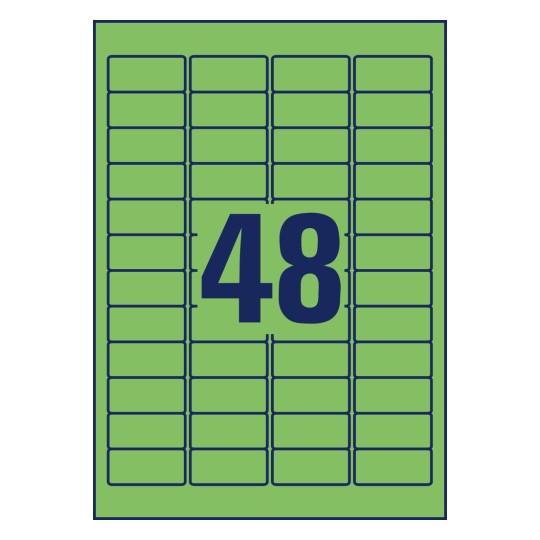 Desen de perforare foaie individuală A4, Articol: L6040-20, Etichete colorate, detașabile, Format: 45,7 x 21,2 mm, 48 de etichete/foaie?