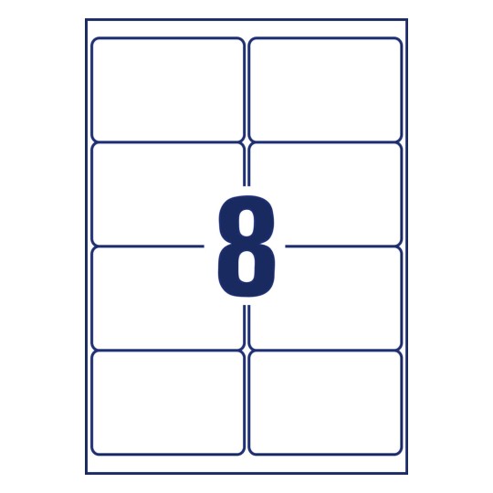 Desen ștanțare foaie individuală A4, Articol: L7914-10, Etichete din folie ultra-rezistente, Format: 99,1 x 67,7 mm, 8 etichete/foaie?