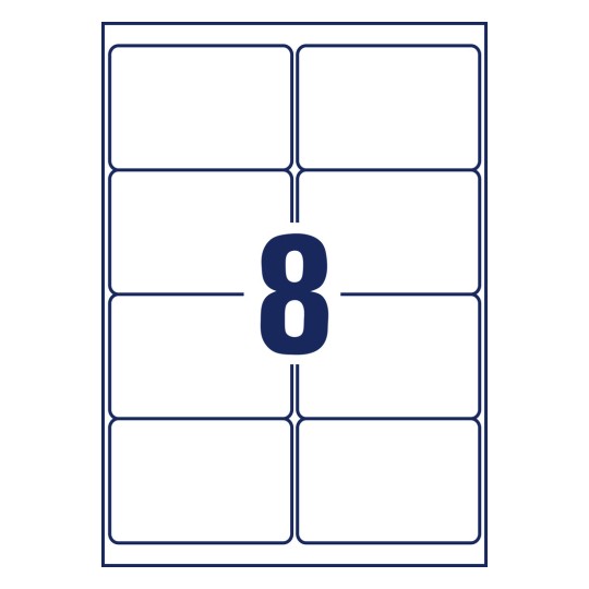 Desen de stanțare foaie individuală A4, Articol: LR7165-100, Etichete de expediere reciclate, Format: 99,1 x 67,7 mm, 8 etichete/foaie?