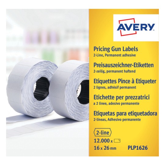 Imaginea pachetului: Etichete Avery Zweckform, articol: PLP1626, format: 26 x 16 mm, conținut: 12.000 etichete / 10 role, 1.200 etichete/rolă?