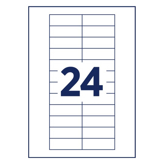 Desen de ștanțare foaie individuală A4, Articol: POL20MA66-20DR, Etichete cu nume, Format: 68 x 22 mm?