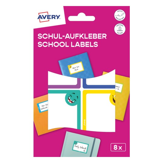 Imagine ambalaj: Autocolante Z-Design (inscriptibile, detașabile), Articol: 59528, Format: 21 x 70 mm, Conținut: 15 autocolante / 3 coli, 5 autocolante/coală.