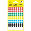Imagine de pe ambalaj: Avery Zweckform Puncte de marcare colorate, Articol: 3090, Format: ⌀ 8 mm, Conținut: 416 puncte de marcare / 4 coli, 104 puncte de marcare/coală.