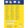 Imaginea conține informații despre etichetele Avery, detaliind diferitele lor tipuri, utilizări și instrucțiuni de imprimare în mai multe limbi, inclusiv germană, engleză, franceză, finlandeză, olandeză, rusă și poloneză. Aceasta prezintă produse precum etichetele universale și etichetele multifuncționale, împreună cu specificațiile lor și sfaturi pentru imprimare.