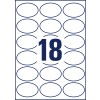 Desen de ștanțare foaie individuală A4, Articol: 6242-10, Etichete ovale, Format: 63,5 x 42,3 mm, 18 etichete/foaie?