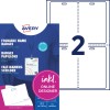 Ambalaj frontal pentru ecusoane de nume pliabile Avery, cu exemplu și șablon pentru șnur?