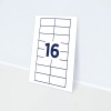 Imaginea arată un card cu numărul 16 și linii de grilaj pe un fundal alb.