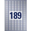 Desen de perforare foaie individuală A4, Articol: L6008-20, Etichete pentru plăcuțe de identificare, Format: 25,4 x 10 mm, 189 etichete/foaie?