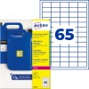 Ambalare etichete Avery Heavy Duty cu canistre albastre și o grilă cu numărul mare 65?