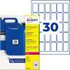 Pachet de etichete Avery pentru utilizare intensă, cu canistre albastre și numărul mare 30?