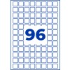 Numărul mare albastru 96 centrat pe o grilă albă de pătrate cu colțuri rotunjite?