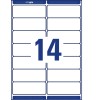 Desen de ștanțare foaie individuală A4, Articol: L7163-100, Etichete de adresă, Format: 99,1 x 38,1 mm, 14 etichete/foaie.