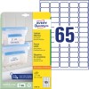 Imagine de pachet cu foaie de etichete: Avery Zweckform Etichete pentru congelator, Articol: L7971-25, Format: 38,1 x 21,2 mm, Potrivit pentru imprimare: Inkjet, Laser alb-negru, Laser color, Conținut: 1.625 etichete / 25 foi, 65 de etichete/foaie.